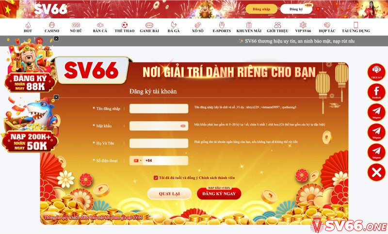 SV66 - SV66.COM | Trang Chủ Chính Thức 2026 15 Tạo tài khoản thành viên đơn giản tại nhà cái SV66
